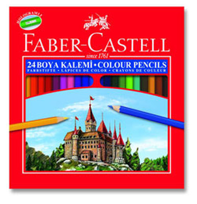 Faber-Castell 24 Renk Karton Kutu Boya Kalemi