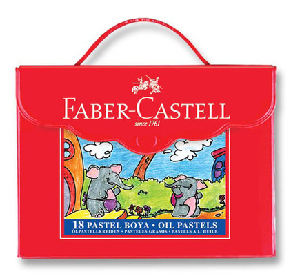 Faber-Castell Plastik Çantalı Tutuculu 18 Renk Pastel Boya 
