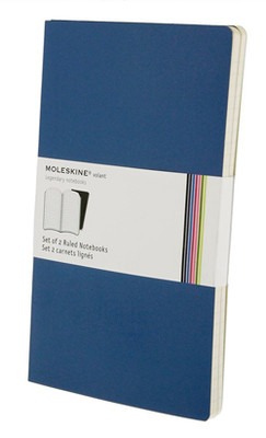 Moleskine Volant Large Ruled Notebook çizgili 2'li lacivert