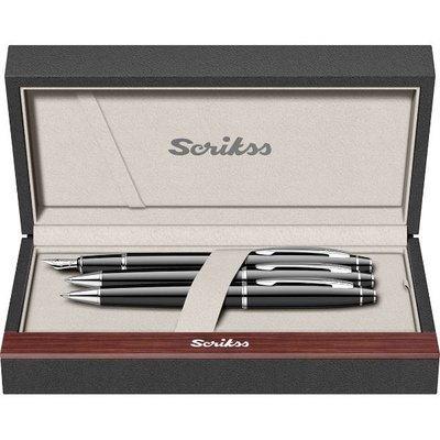 Scrikss 35 Siyah Lüks Kutuda 3'lü Kalem Takımı