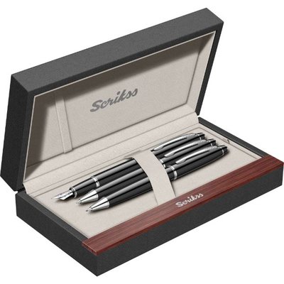 Scrikss 35 Siyah Lüks Kutuda 3'lü Kalem Takımı
