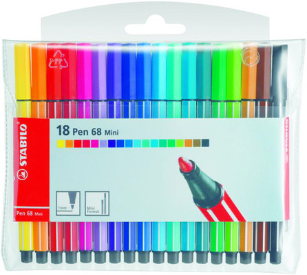Stabilo Pen 68 Mini Color Hits Cd 15 Renk Asma Halkali    668/15-021