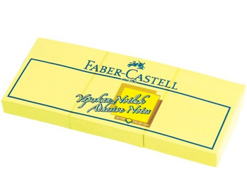 Faber-Castell 50 x 40 mm 3'lü Sarı Yapışkan Notluk