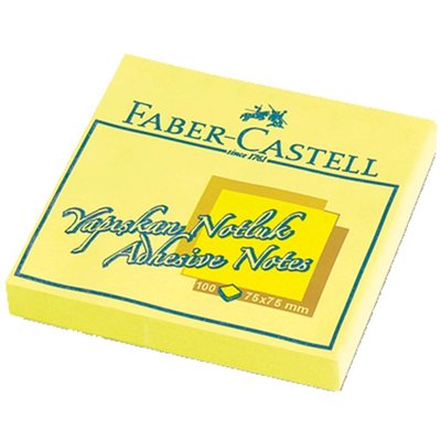 Faber-Castell 75x75 mm Sarı Yapışkan Not Kağıdı