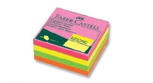 Faber-Castell Mini Küp 50x50 mm Karışık Yapışkan Notluk 