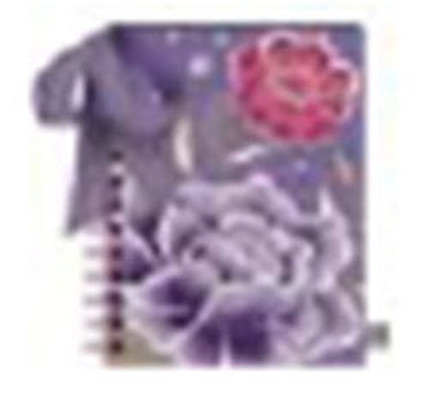 AGT Violet Flowers Spiralli Not Defteri (Flowers A6) Yg107027Vd