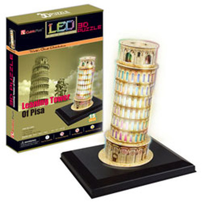 Neco Pisa Kulesi - Italya ( Led Isik Seri ) 3D Puzzle L502H