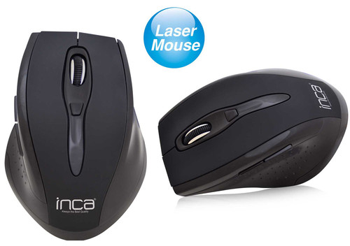 Inca 2.4 GHz 1600 DPI Laser Wireless Nano Alıcılı Siyah Mouse
