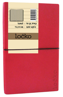 Locko 9x13 Kırmızı Kareli Defter