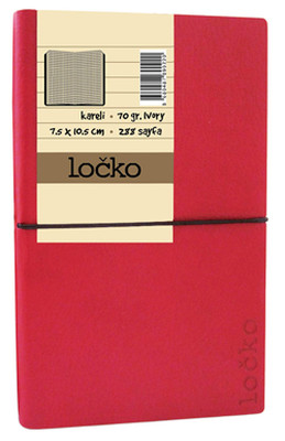 Locko 7.5x10.5 Kırmızı Kareli Defter
