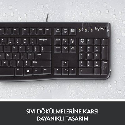 Logitech K120 USB Kablolu Türkçe Q Klavye - Siyah 