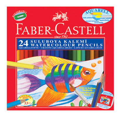 Faber-Castell Karton Kutu 24 Renk Aquarel Boya Kalemi 