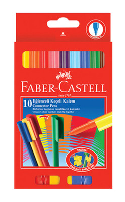 Faber-Castell 10'lu Poşet Eğlenceli Keçeli Kalem