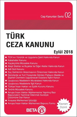 Türk Ceza Kanunu 2018 Eylül