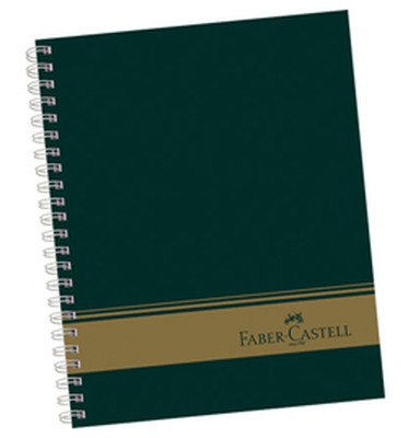 Faber-Castell Sert Kapaklı Seperatörlü 3+1 Bölümlü Yeşil Defter 120 Yaprak
