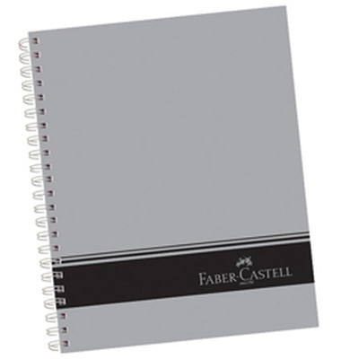Faber-Castell Sert Kapaklı Seperatörlü 3+1 Bölümlü Gri Defter 160 Yaprak