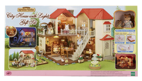 sylvanian city house with lights gift set