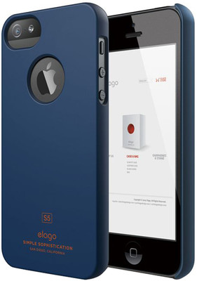 Elago iPhone 5 Sert Pc Kılıf + Ekran Koruyucu Mat Indigo Mavi Elg 515