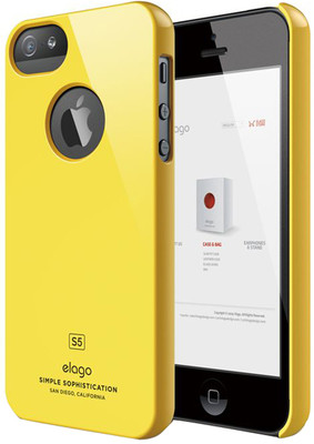Elago iPhone 5 Sert Pc Kılıf + Ekran Koruyucu Sarı Elg 501