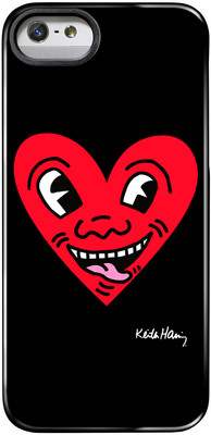 Case Scenerio Keith Haring iPhone 5 Kılıf Kılıf Red Heart KH-IPH5-RD