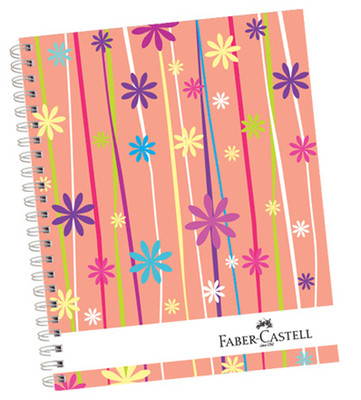 Faber-Castell Sert Kapak Sep.3+1  Çiçekler Defter 80Gr 120 Yaprak  - 5075400308