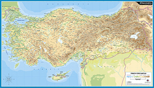Discovery Duvar Harita 60X100 Türkiye Fiziki