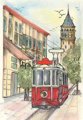 Galeri Alfa 3010301 Taksim Tramvay Defter 14x20 cm.