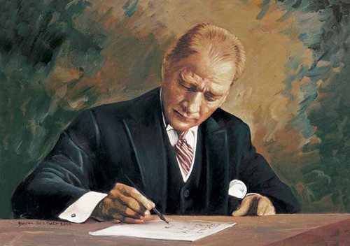 Art Puzzle Atatürk Çankaya Köşkü'nde Çalışırken 1000 parça 4404