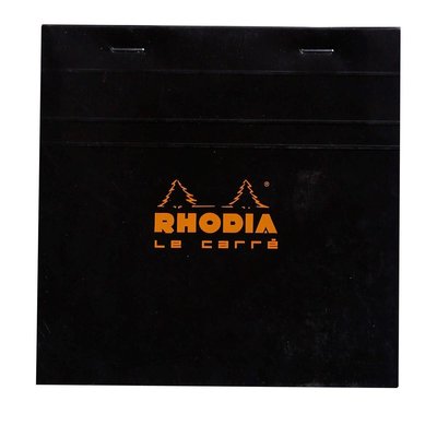 Rhodia Zımbalı Kareli 5X5 80 Yaprak 80 Gr 148 x 148 cm Bloknot Siyah 148209