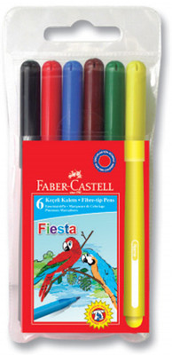 Faber-Castell Fiesta 6'lı Poşet Keçeli Kalem 