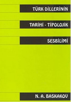 Türk Dillerinin TarihiTipolojik Sesbilimi