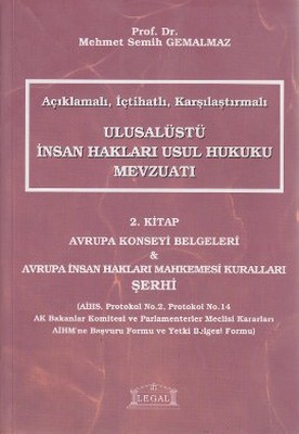 Açıklamalı İçtihatlı Karşılaştırmalı Ulusalüstü İnsan Hakları Usul Hukuku Mevzuatı 2. Kitap