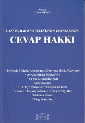 Gazete Radyo ve Televizyon Yayınlarında Cevap Hakkı