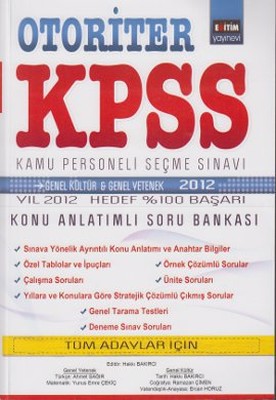 Otoriter KPSS Kamu Personeli Seçme Sınavı Konu Anlatımlı Soru Bankası