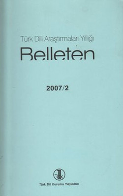 Türk Dili Araştırmaları Yıllığı - Belleten 2007 / 2