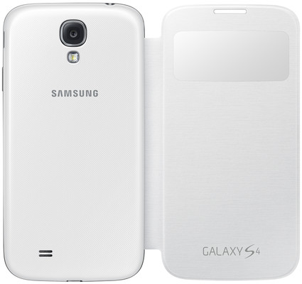 Samsung Galaxy S4 Fonksiyonel Kapaklı Kılıf (Clear Cover) Beyaz EF-CI950BWEGWW60904037074001