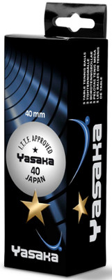 Yasaka 3'lü Beyaz 1 Yıldız Masa Tenis Topu 40 mm