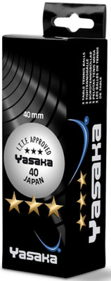 Yasaka 3'lü Beyaz 3 Yıldız Masa Tenis Topu 40 mm