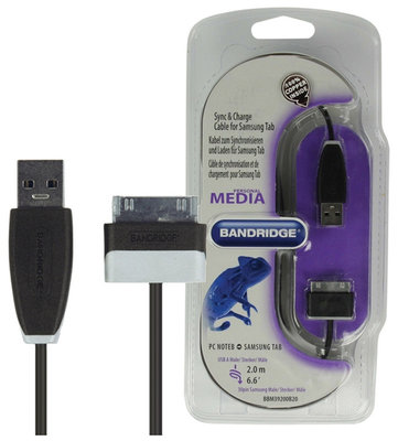 Bandridge BBM39200B20 Samsung 30pin - USB A 2m Samsung TAB Sync & Sarj Kablo