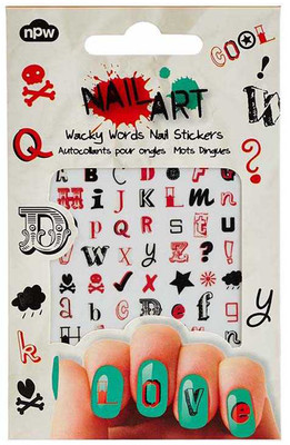 NPW Nail Art Sticker Wacky Words / Sticker Harfler Tirnak Süsü NP9323