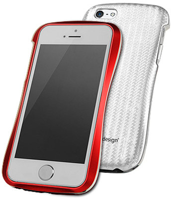 Draco Design iPhone 5/5S Alüminyum Bumper Red/Luxury White DR.DR50ALA1.RWH