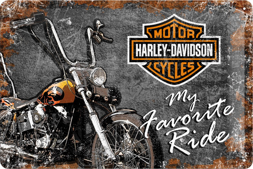 Nostalgic Art Harley Davidson Metal Kabartmali Duvar Panosu (20x30 cm) 22174