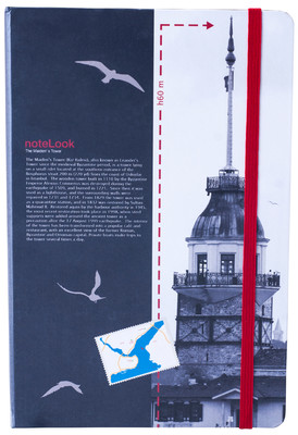 Notelook Towers Of İstanbul Kız Kulesi A5 Çizgili