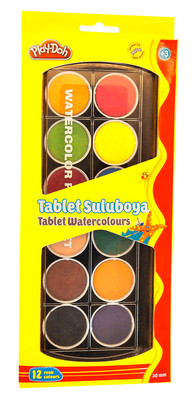 Play-Doh 12 Renk Tablet Sulu Boya 30 mm Play-Su006