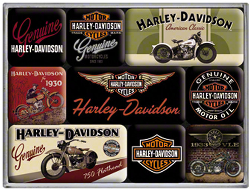 Nostalgic Art Harley Davidson Bikes Magnet Set (9 Parça) 83037