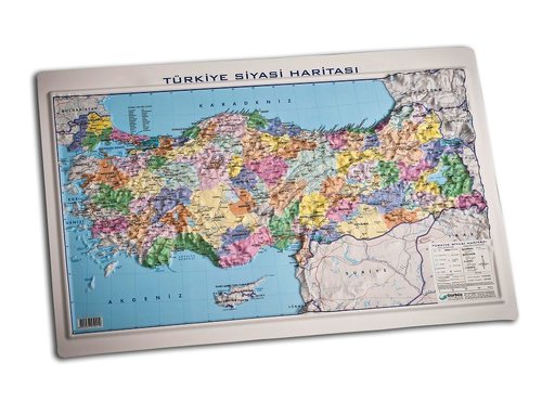 Gürbüz 25022 Kabartmalı 35x50 Türkiye Siyasi Haritası