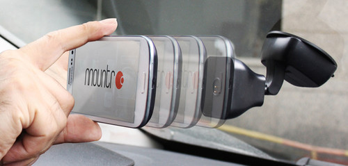 Mountr Glass Set Samsung Galaxy S3 Araç İçi Tutucu Beyaz - SK-SCM-S3W