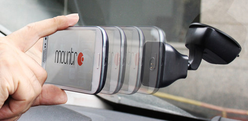 Mountr Glass Set Samsung Galaxy S3 Araç İçi Tutucu  Siyah - Sk-Scm-S3B