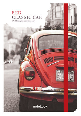 Notelook Red Classic Car A6 Çizgili