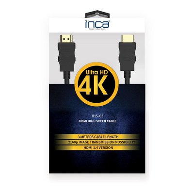 Inca Altın Uçlu 4K Ultra HD 3D HDMI 3 m Speed Kablo